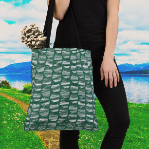 Bolso De Tela Órbs verdes de interferencia