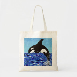Bolso De Tela Orca en la pintura azul
