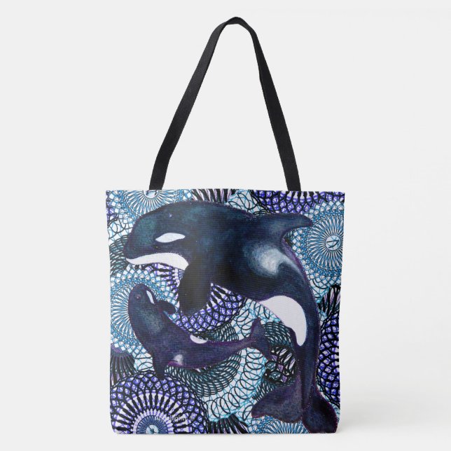 Bolso De Tela Orca tribal (Anverso)