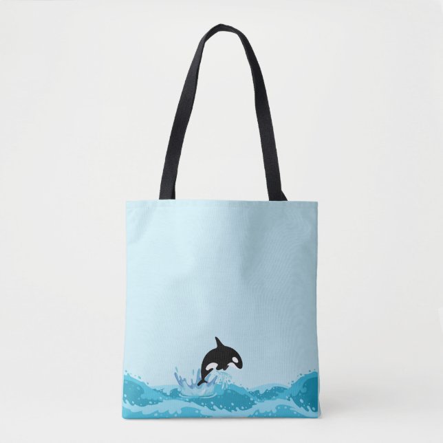 Bolso De Tela Orcinus Orca (Anverso)