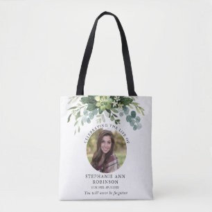 Bolso De Tela Orden de servicio del funeral simple