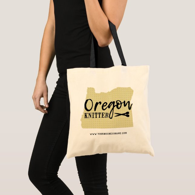 Bolso De Tela Oregon Knitter Black + Gold Craft Shop (Anverso (producto))