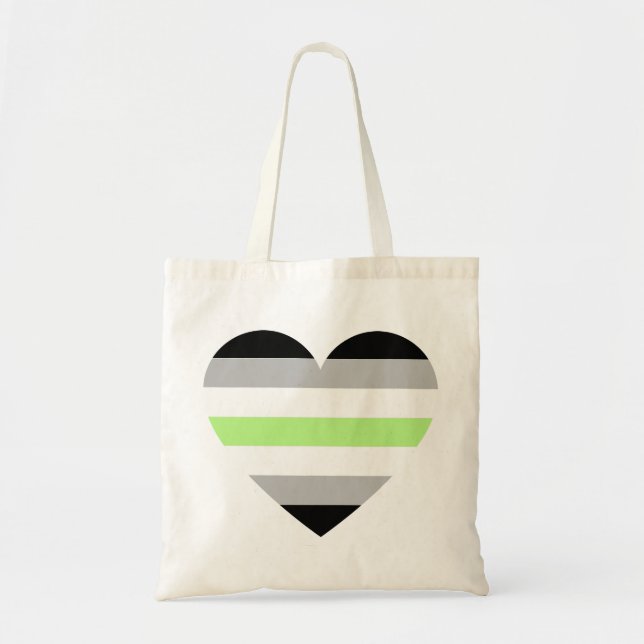 Bolso De Tela Orgullo Agénero - Corazón (Frente)