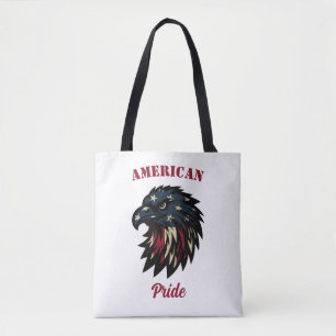 Bolso De Tela Orgullo americano, águila azul rojo patriótica