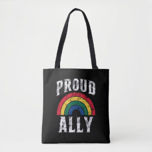 Bolso De Tela Orgullo Arcoíris Aliado Orgulloso Lesbiana Orgullo