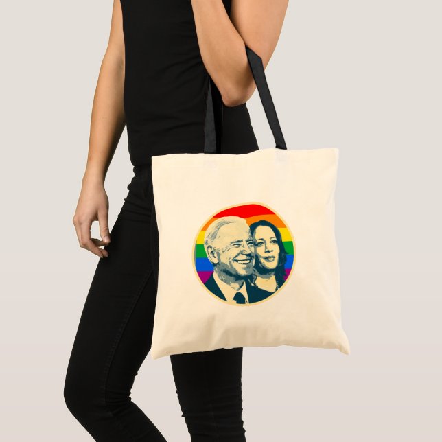 Bolso De Tela Orgullo arcoiris Biden Harris (Anverso (producto))