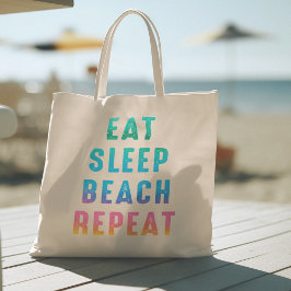 Bolso De Tela Orgullo arcoiris Comer Sleep Beach Repetir