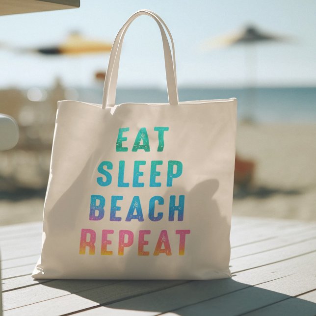 Bolso De Tela Orgullo arcoiris Comer Sleep Beach Repetir (Subido por el creador)