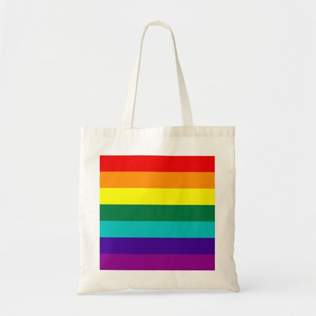 Bolso De Tela Orgullo arcoiris de 7 bandas (Frente)