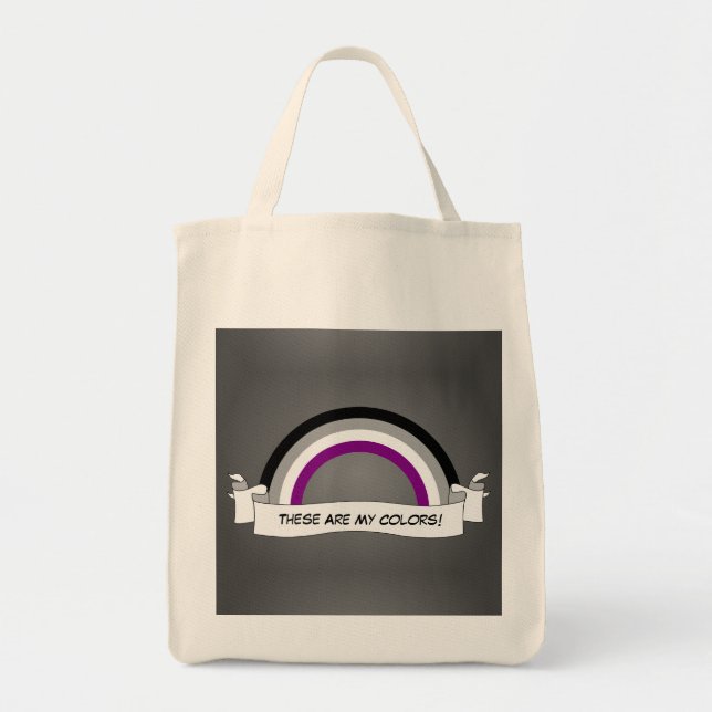 Bolso De Tela Orgullo arcoiris de asexualidad (Frente)