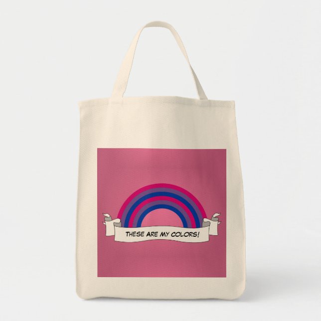 Bolso De Tela Orgullo arcoiris de bisexuales (Frente)