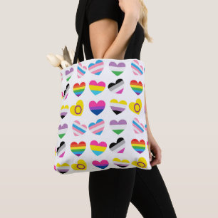 Bolso De Tela Orgullo Corazones Tote Bag