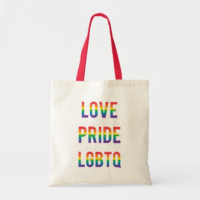 Bolso De Tela Orgullo de amor LGBTQ (Frente)