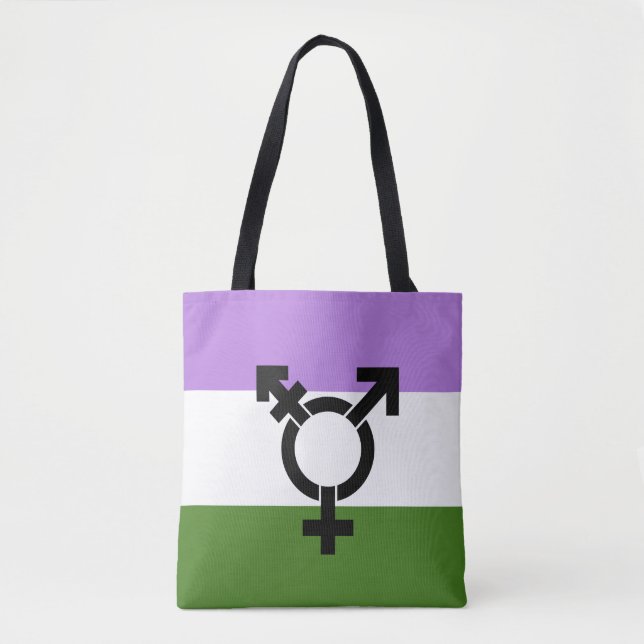 Bolso De Tela Orgullo de género queer - queer (Anverso)