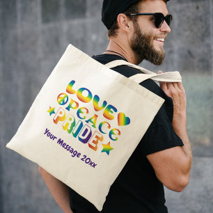 Bolso De Tela Orgullo de la Paz de Amor