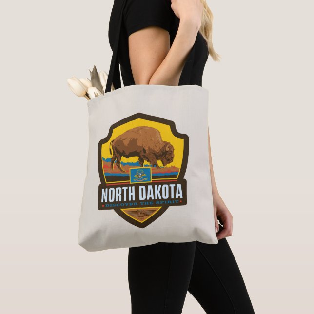 Bolso De Tela Orgullo del Estado | Dakota del Norte (Detalle)