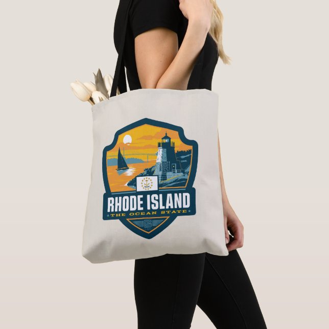 Bolso De Tela Orgullo del Estado | Isla Rhode (Detalle)