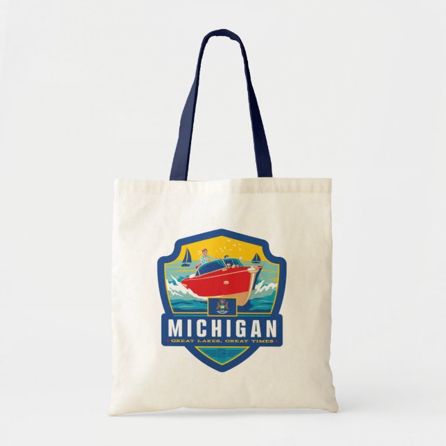 Bolso De Tela Orgullo del Estado | Michigan (Frente)