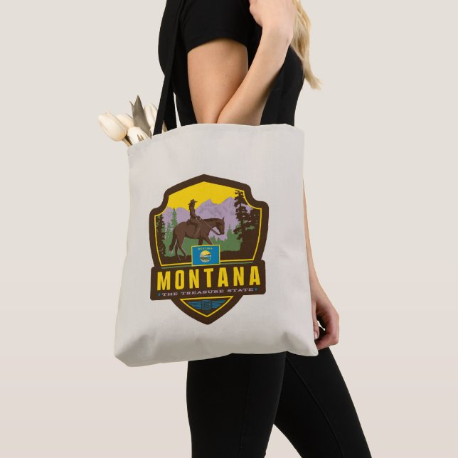 Bolso De Tela Orgullo del Estado | Montana (Detalle)