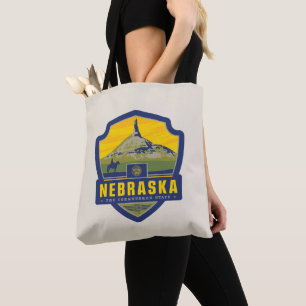 Bolso De Tela Orgullo del Estado   Nebraska