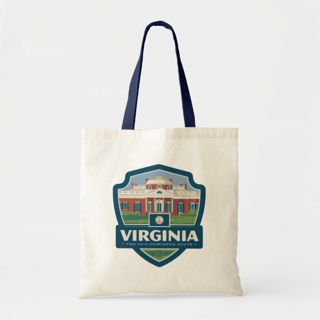 Bolso De Tela Orgullo del Estado | Virginia (Frente)