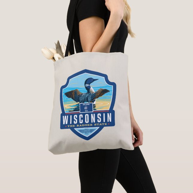 Bolso De Tela Orgullo del Estado | Wisconsin (Detalle)