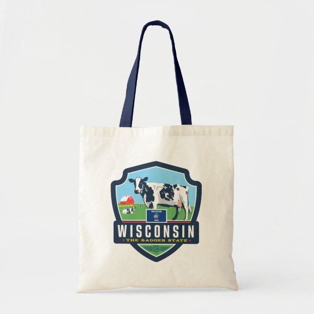 Bolso De Tela Orgullo del Estado | Wisconsin 2 (Frente)