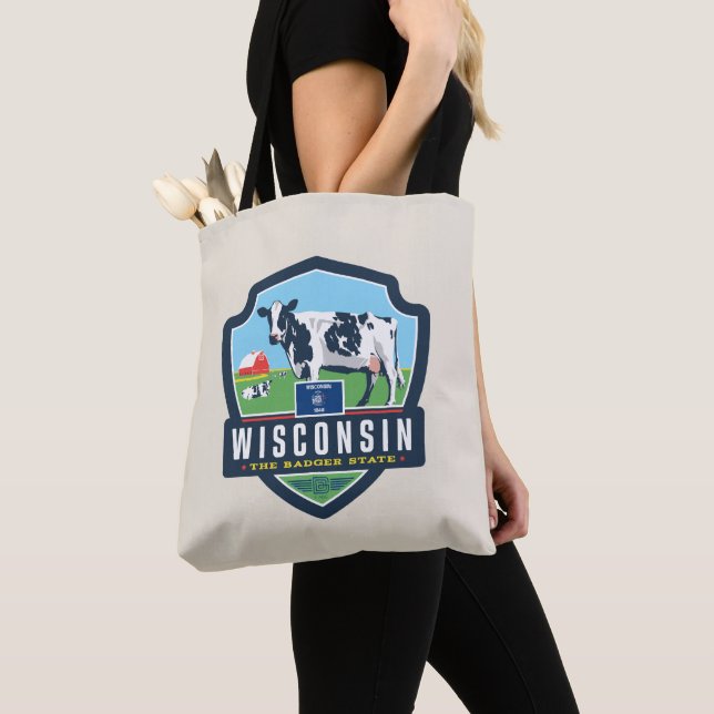 Bolso De Tela Orgullo del Estado | Wisconsin 2 (Detalle)