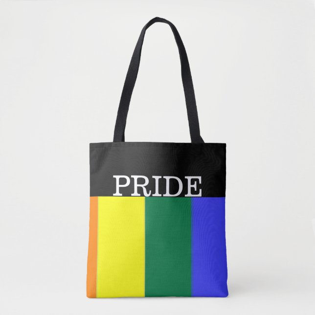 Bolso De Tela Orgullo gay, arcoiris personalizado (Anverso)