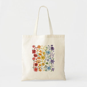 Bolso De Tela Orgullo Gay Flores Silvestres Sutiles Lgbtq Mes Ar