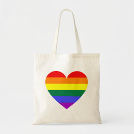Bolso De Tela Orgullo gay LGBT Corazón arcoiris