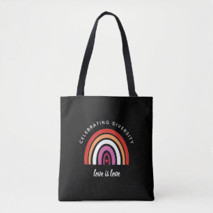 Bolso De Tela Orgullo Lesbiano Celebrando La Diversidad El Amor
