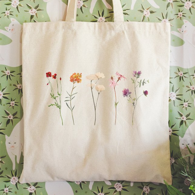 Bolso De Tela Orgullo Lesbiano de Flores Silvestres (Subido por el creador)