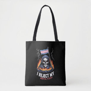 Bolso De Tela Orgullo LGBT Transgénero Rechazo Mi Carne Mortal