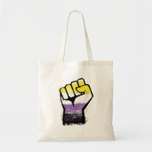 Bolso De Tela Orgullo No Binario Puño de Protesta