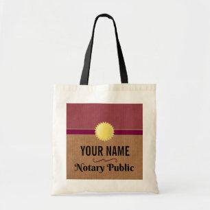 Bolso De Tela Orgullo público de notario de personalizable con