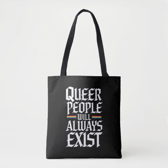 Bolso De Tela Orgullo queer Queer Pride La gente queer siempre e (Anverso)