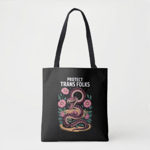 Bolso De Tela Orgullo Trans Retro Derecho Trans Proteger a la Ge