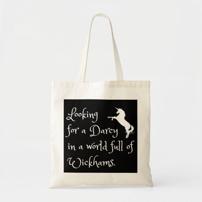 Bolso De Tela Orgullo y prejuicio gracioso Darcy Jane Austen (Frente)