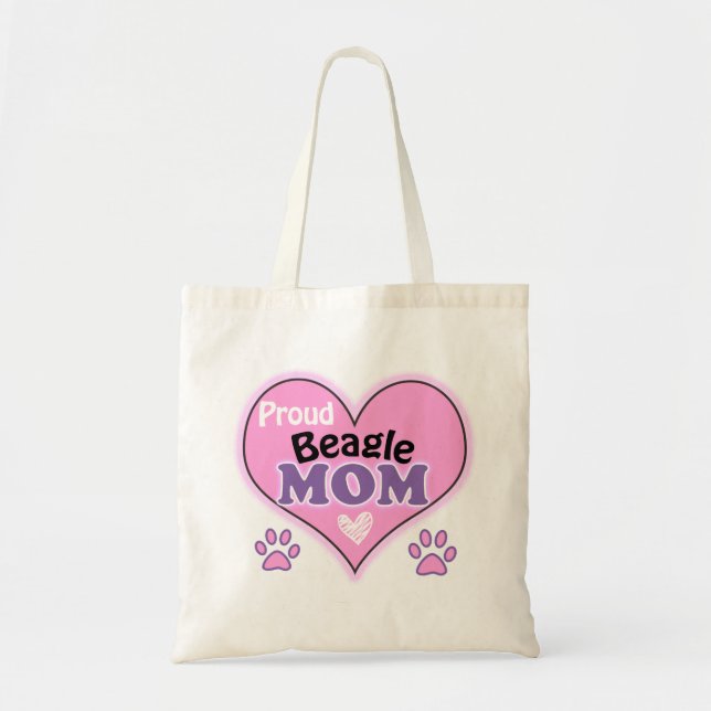 Bolso De Tela Orgullosa Beagle Mom (Frente)