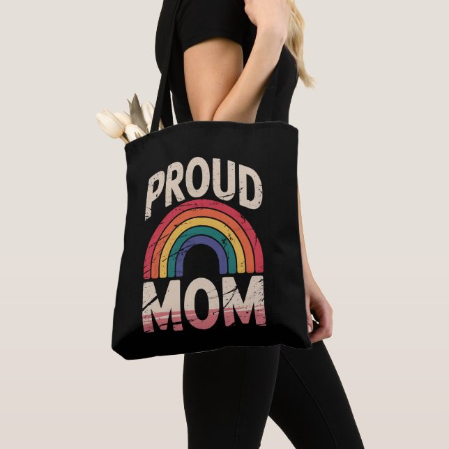 Bolso De Tela Orgullosa madre arcoíris LGBTQ Gay Prily (Detalle)