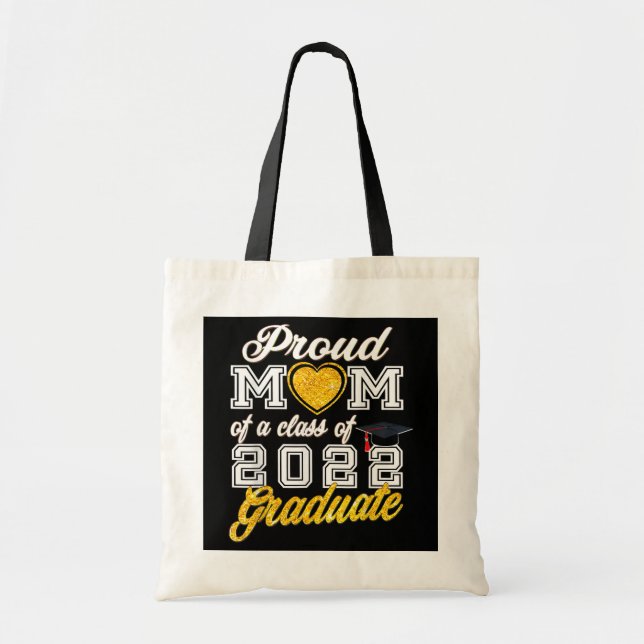 Bolso De Tela Orgullosa madre de un graduado de 2022 (Frente)