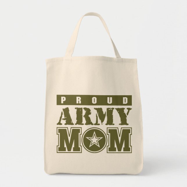 Bolso De Tela Orgullosa mamá del Ejército (Frente)