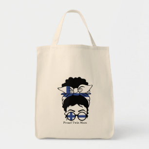 Bolso De Tela Orgullosa mamá gemela finlandesa
