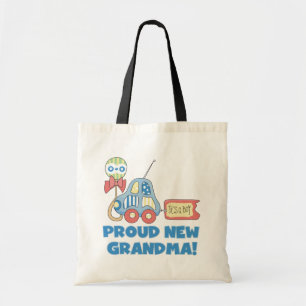 Bolso De Tela Orgullosa nueva abuela: es un niño, camisetas y re