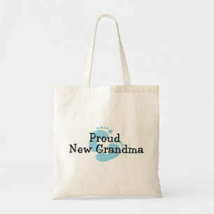 Bolso De Tela Orgullosa Nueva Abuela Huellas de Bebé Niño
