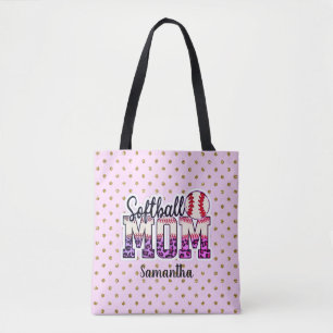 Bolso De Tela Orgullosa vida de mamá de Softball