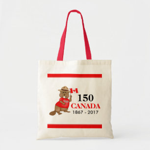Bolso De Tela Orgulloso castor canadiense 150 años
