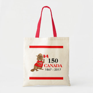 Bolso De Tela Orgulloso castor canadiense 150 años