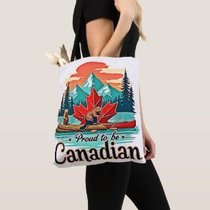 Bolso De Tela Orgulloso de ser canadiense